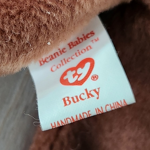 🦫 Ty Beanie Baby – Bucky the Beaver (1995) Vintage Collectible • Adorable Plush - Picture 11 of 12